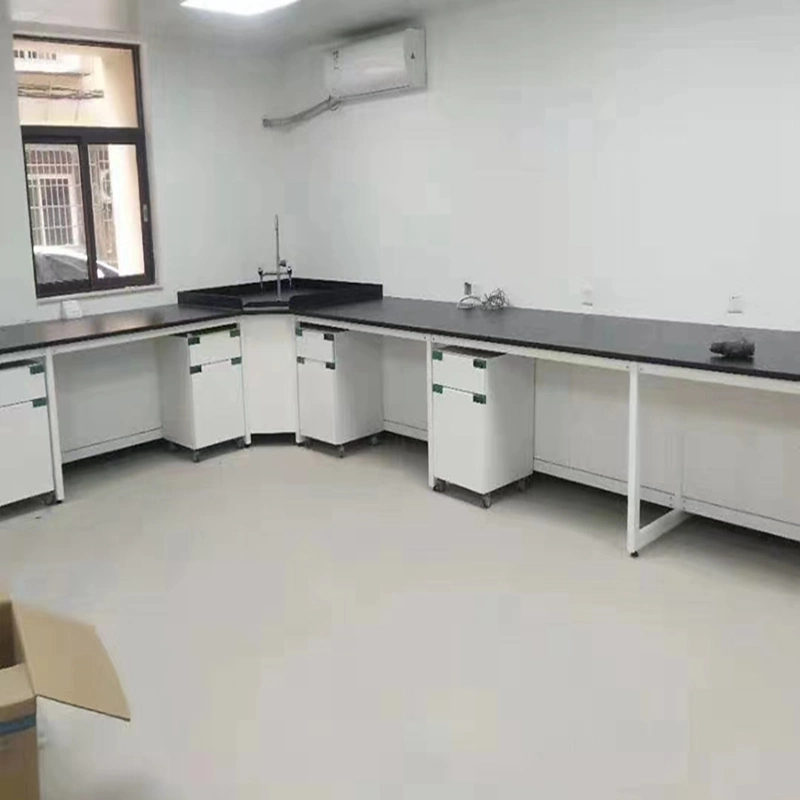 Fabricante de muebles de laboratorio con mesa de banco de hospital