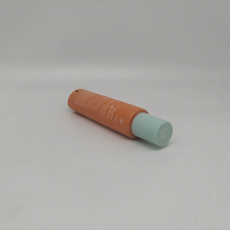 Empty Orange Sunscreen Tube with Screw Cap 50g Customized Placstic Packaging