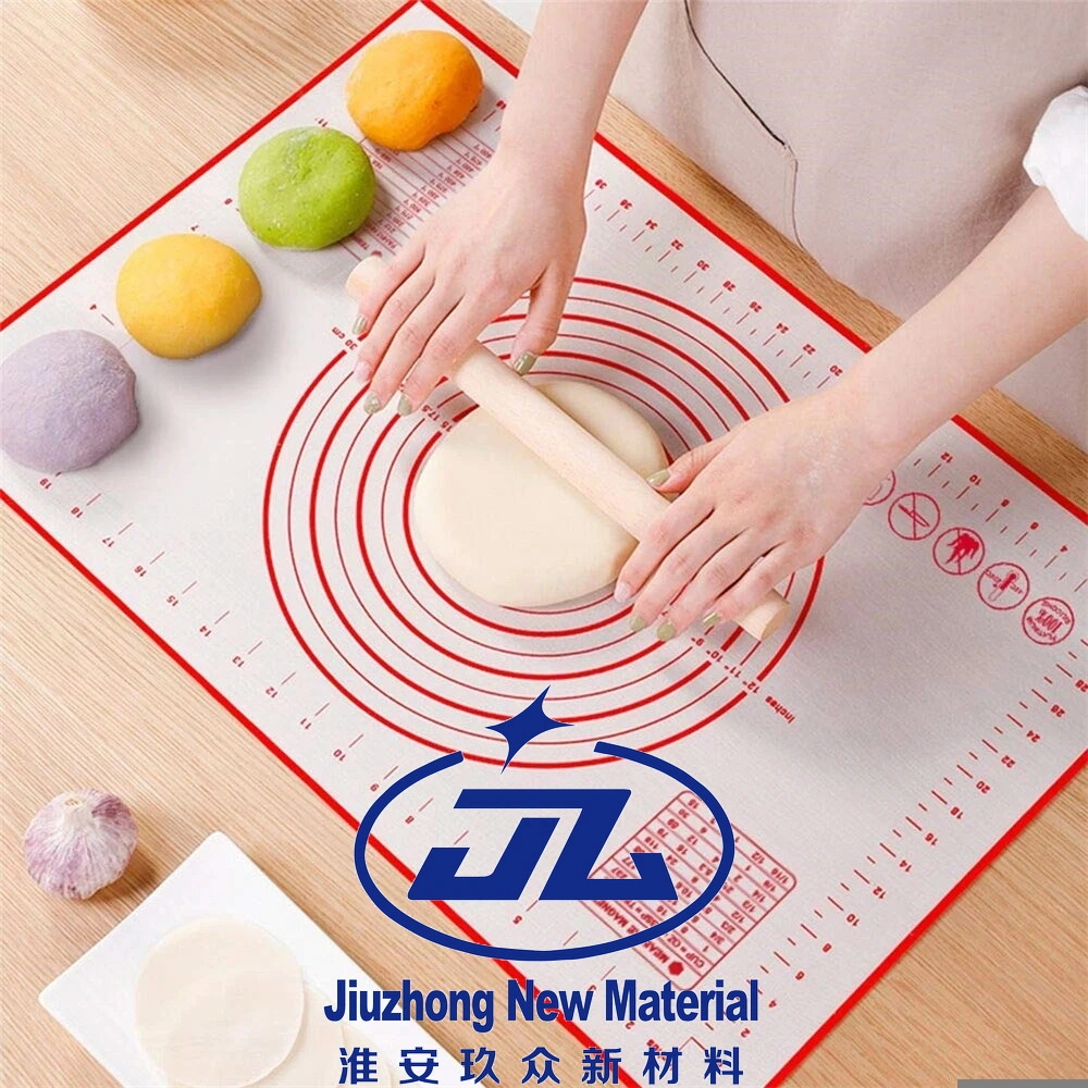 Tapis de pâtisserie en silicone antidérapant extra large avec mesures pour tapis de cuisson en silicone, tapis de comptoir, tapis de laminage de pâte, doublure de four, tapis pour fondant/pâte à tarte.