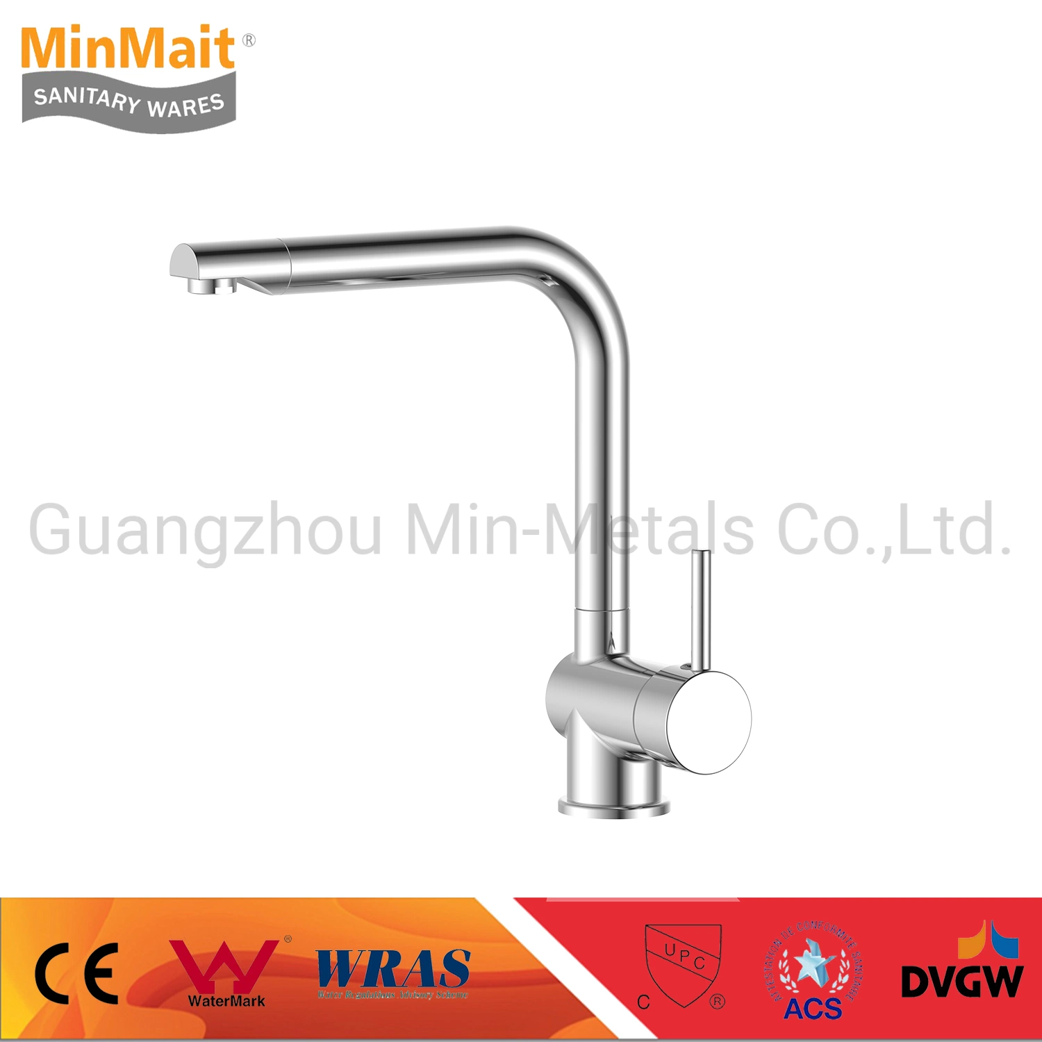 Chrome Plated Brass Kitchen Faucet Sink Mixer Hy-80378816