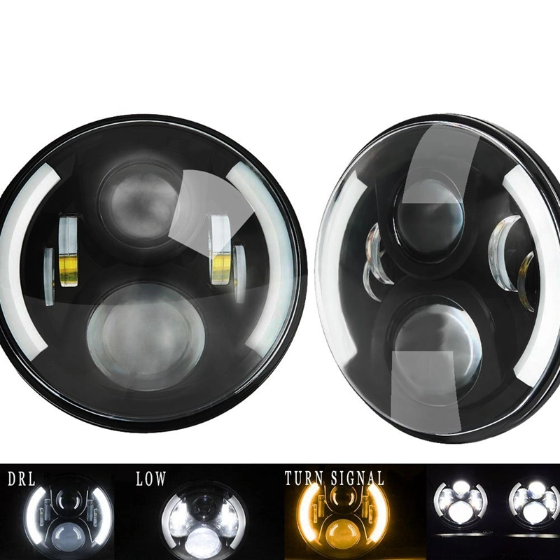 Projecteur de 7 pouces pour projecteur LED ronde La vente en gros de Jeep Wrangler jk