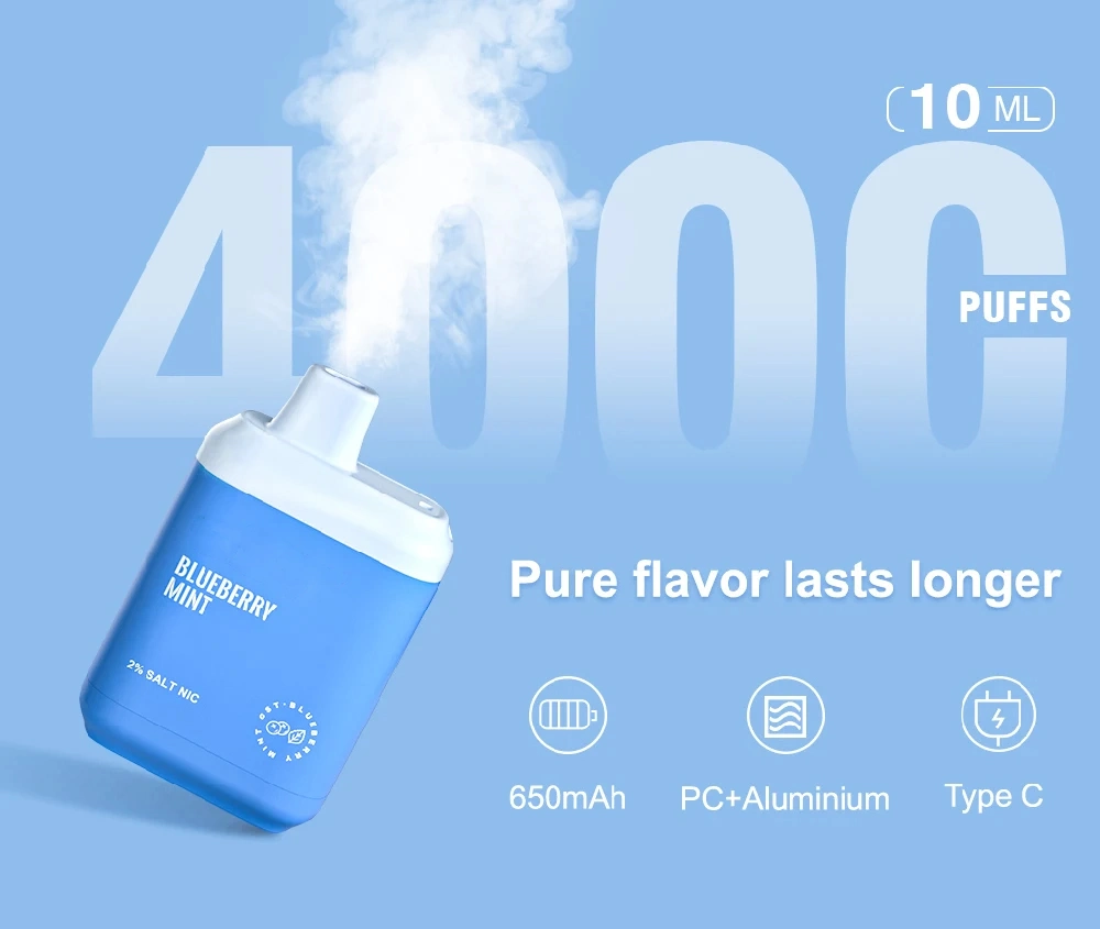 2023 Neu Beliebte Nicervape 4000 Puff Bar Einweg-Vape Wiederaufladbar E-Zigarette verloren