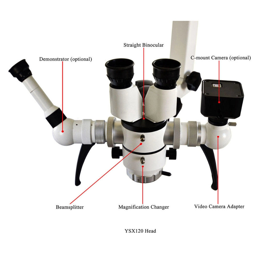 Microscópio estéreo binocular LED de operação Ent cirúrgico Oftalmologia dentária ginecologia Microscópio