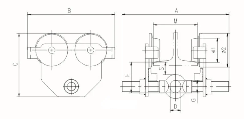 PT-B Manual Push Trolley Lifting Equipment