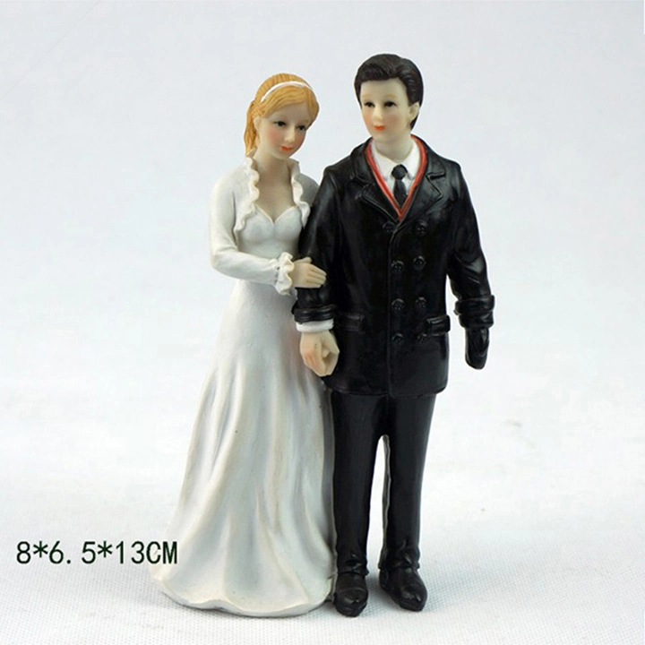 Bride Groom Resin Wedding Cake Topper Couple Figurine