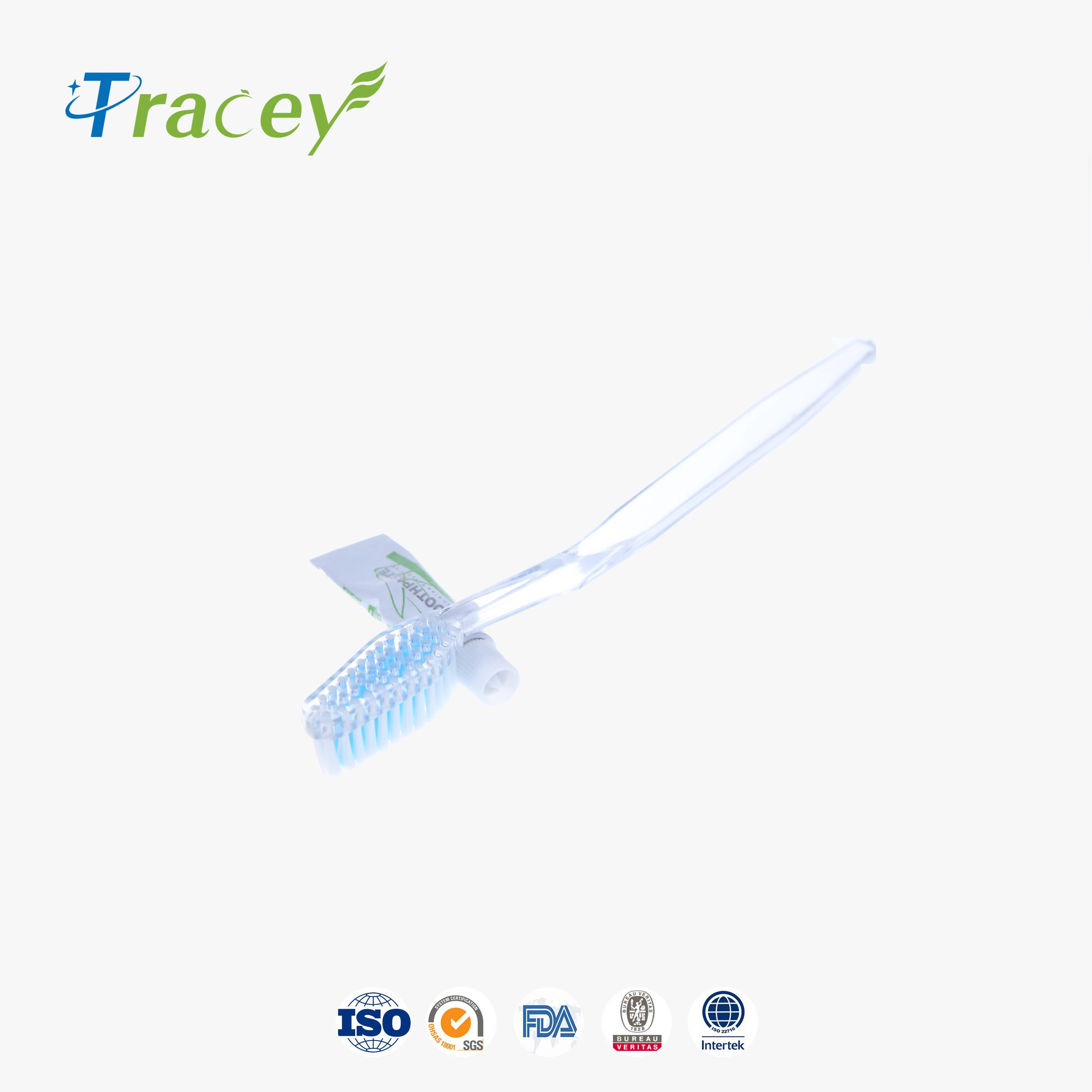 De lujo en venta al por mayor para el cuidado personal Eco Biodegradable Set Cepillo de Dientes desechables, bolsa de aseo Travel Kit Dental servicios de higiene