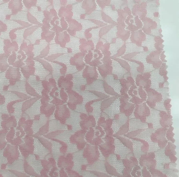 Generous Simple Style 95% Nylon 5% Spandex Lace Breathable Fabric for Underwear/Garment