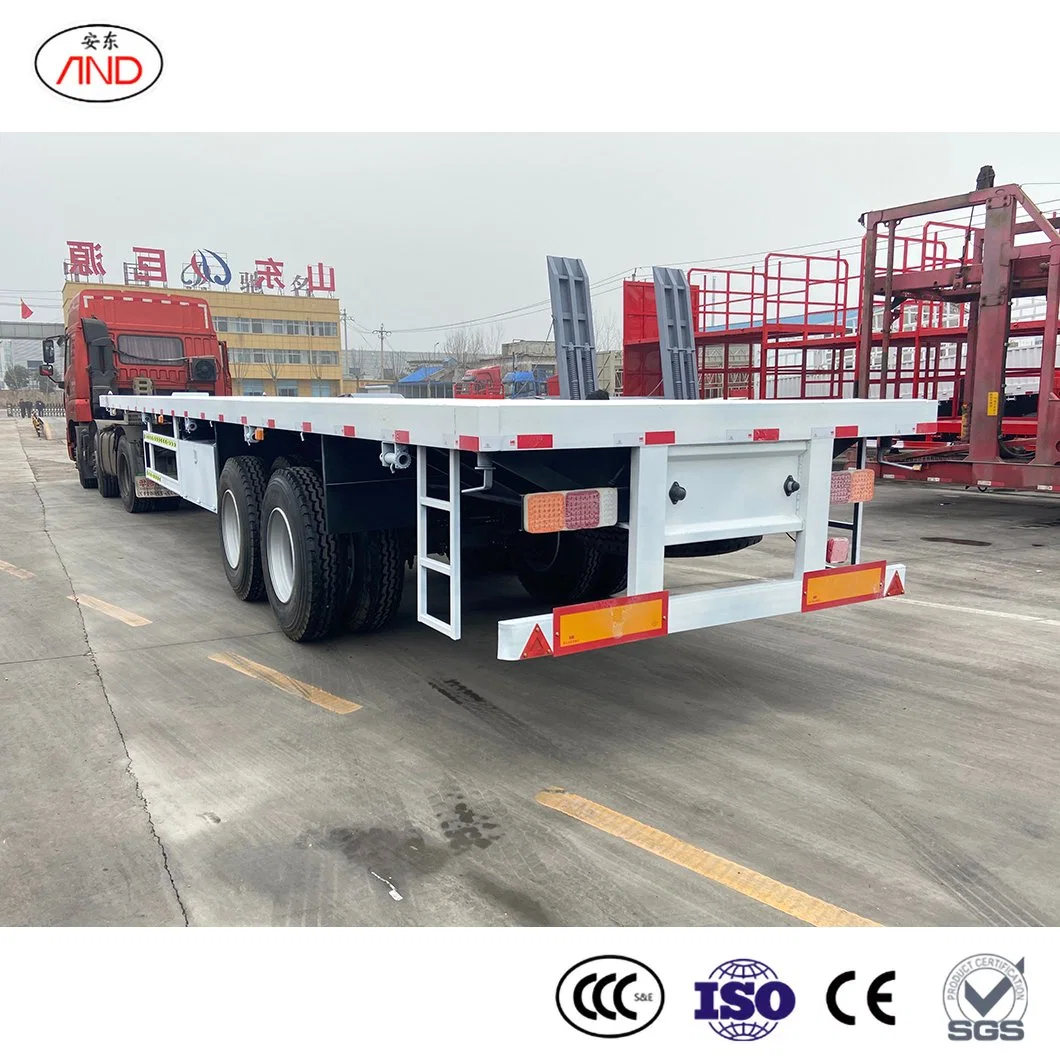 Andong Semi-Trailer du réservoir de liquide de la Chine van de fabrication de semi-remorque 4 essieux 40-80 tonnes de fret de l'élevage de bovins Heavy Duty semi-remorque de camion semi-remorque Lowbed