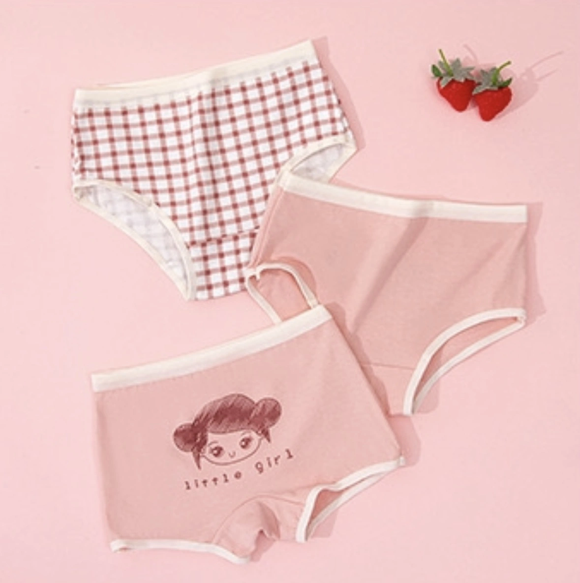 Girls' Modal Thin Flat Corner Underpants