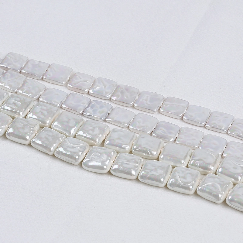 White Natural Mother of Pearl Square Shape Shell Beads Jewelry Inlay Accessories