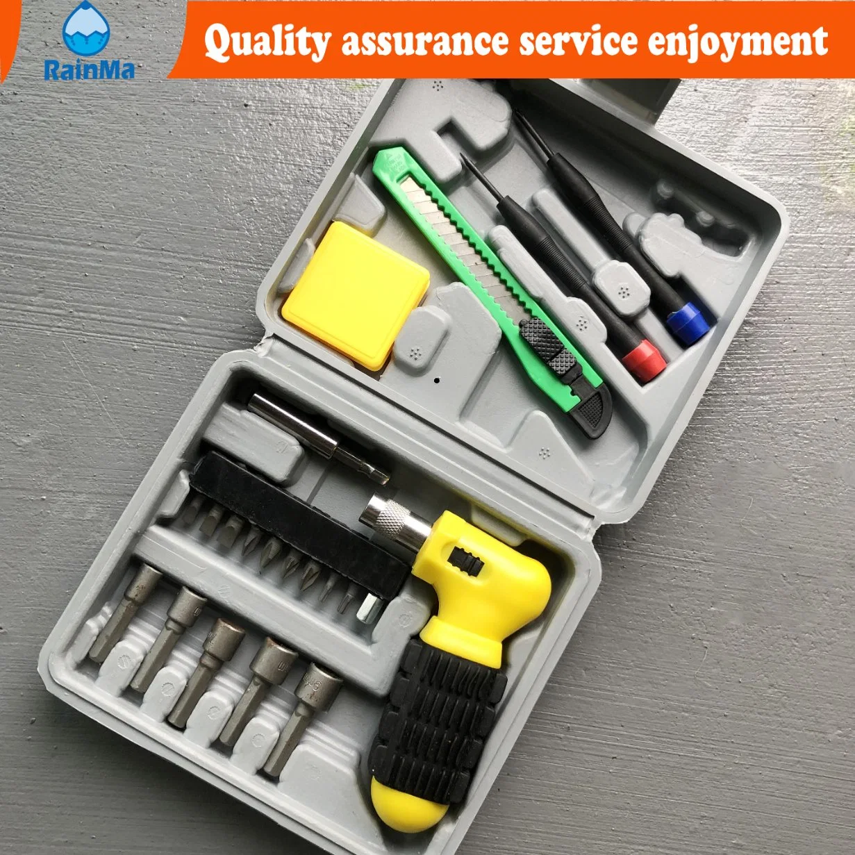 9 PCS Portable Basic Reparatur Professionelle Hardware-Tools Set mit Heimwerker-Werkzeug für den Haushalt