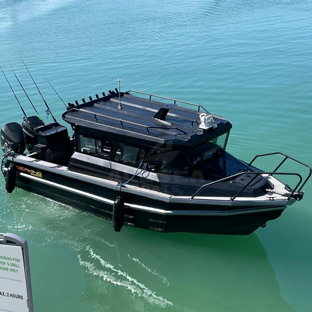 Bateau de pêche rapide en aluminium tout soudé avec cabine complète de 7,5 m (24,6 pieds), approuvé CE