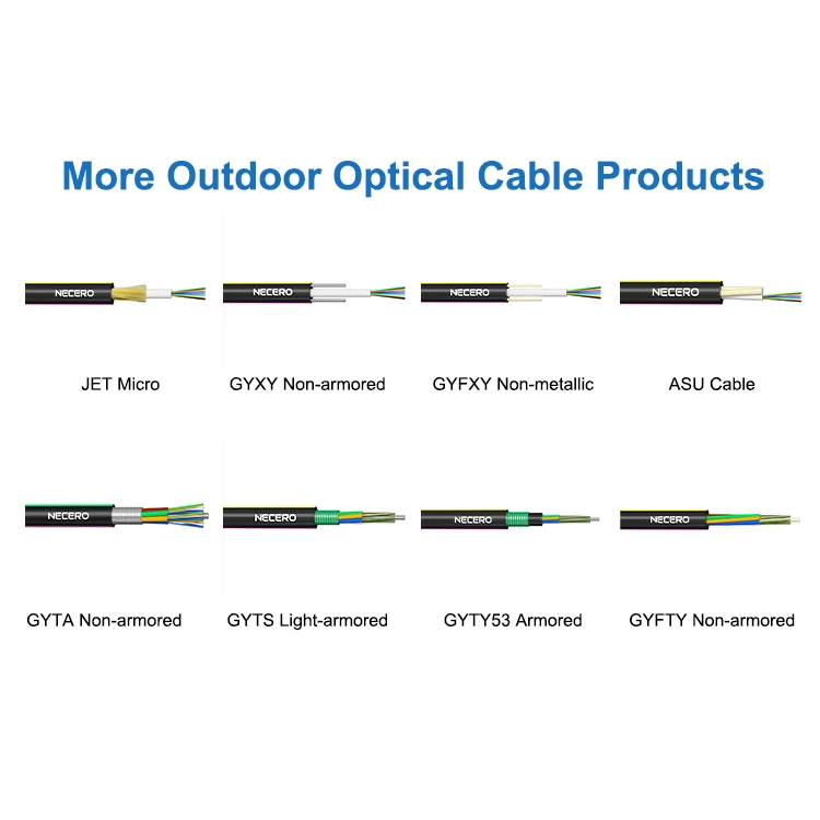 Necero China Communication GYXY zwei parallele Drähte Optisches Glasfaserkabel GYXY