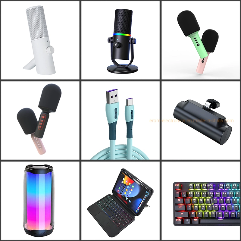 Factory Custom Gaming Microphones RGB 9 Light Mode Professional Sound Computer Condenser Microphone