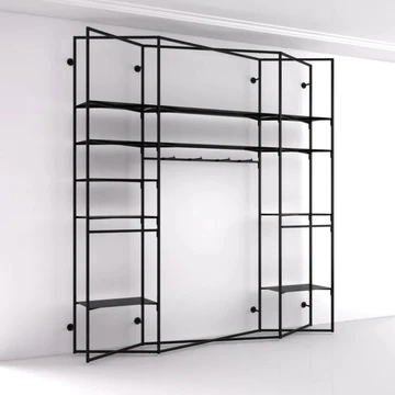 New Industrial Shelving System Slimline Cosmetics Rack with Metal Shelves