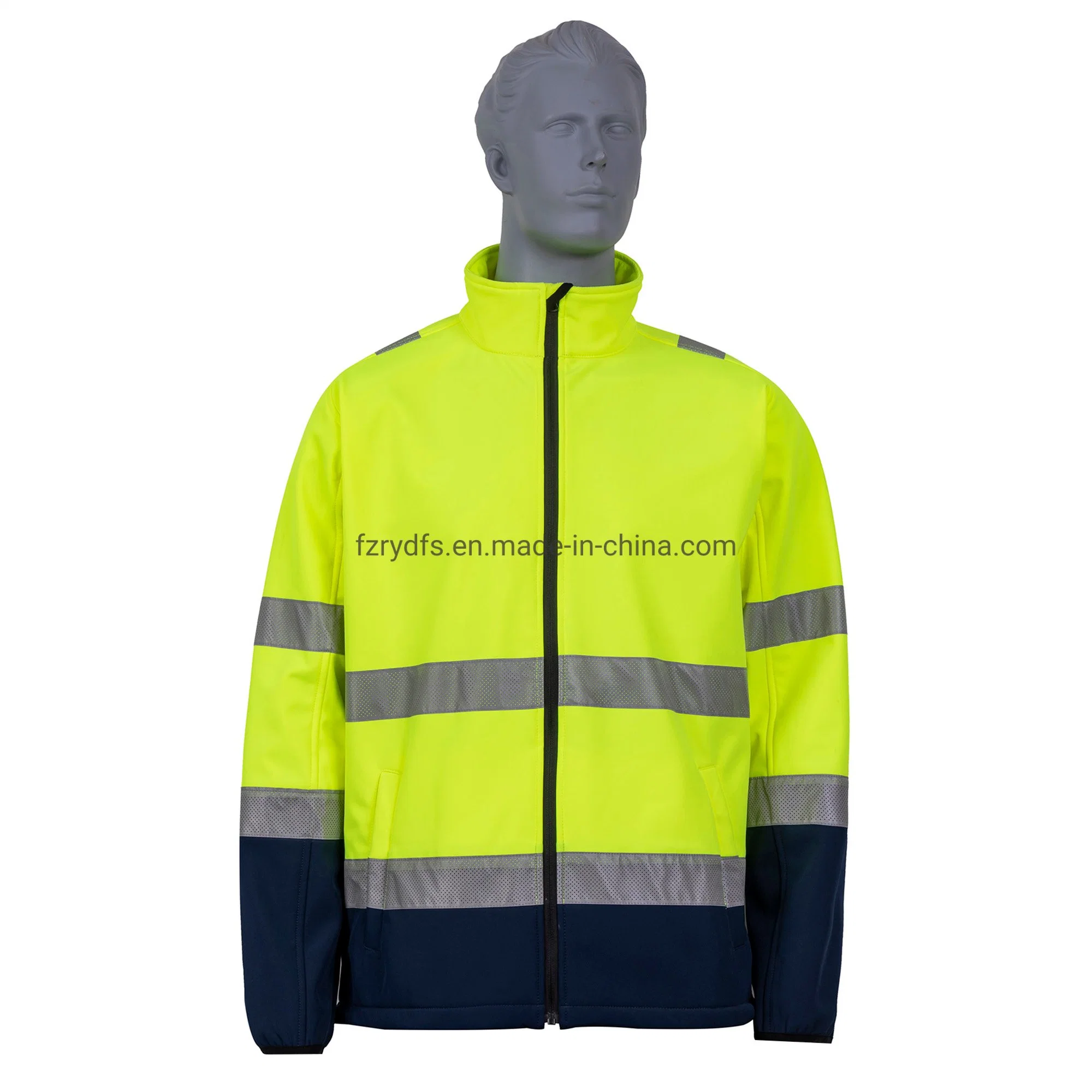 Hiviz Custom Logo Work Wear Uniform Softshell Industrial Men's Jacket