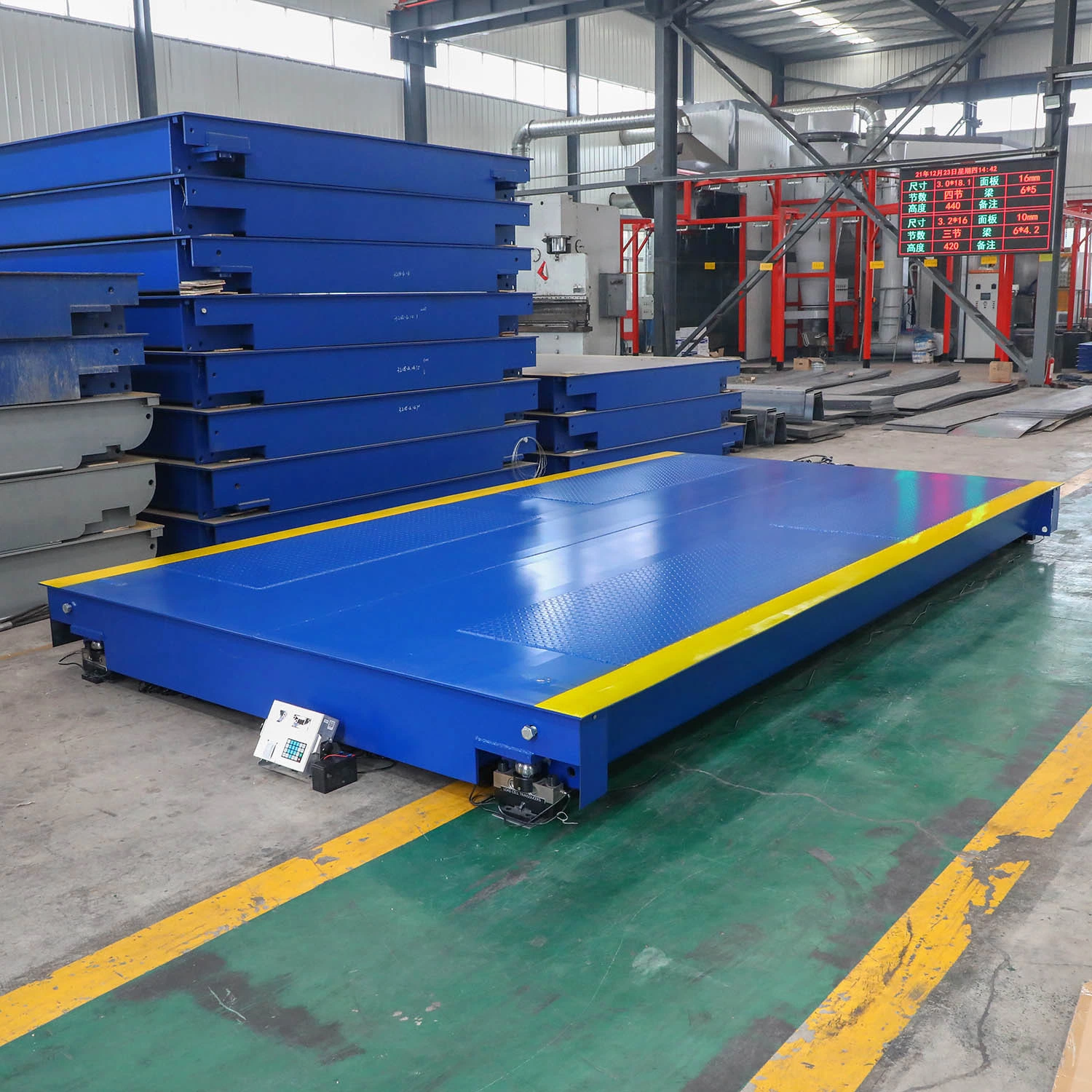 Heavy Duty Truck Weighing Scale 120ton Electronic Vehicle Weighbridge 3X24m From Original Factory