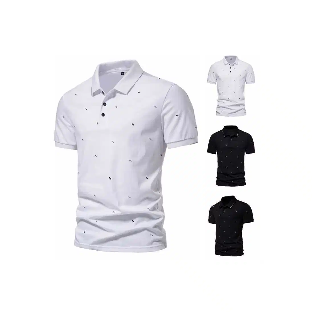 Hot Sale T-Shirt Breathable Quickly Dry Solid Printed Causal Man Polo T-Shirt