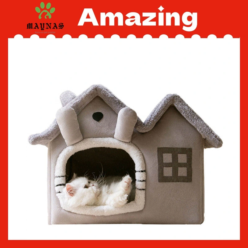 Pet Products Pet Indoor Cat House Cute Cat Bed Washable Removable Tent Cat Pet Dog House