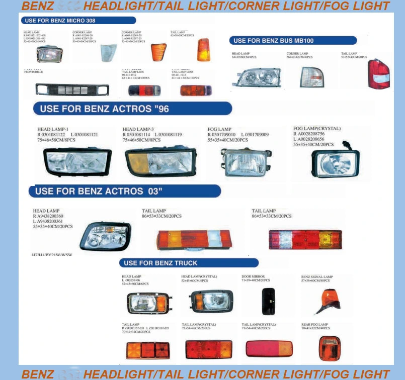 Benz 212 Angel Eye/LED-Scheinwerfer/Rücklicht/Eckleuchte/Nebel Light2128200939/ L2128201039/2129060103 /L 2129060203 R (AUSSEN) /2129060303 /L 2129060403 R (INNEN