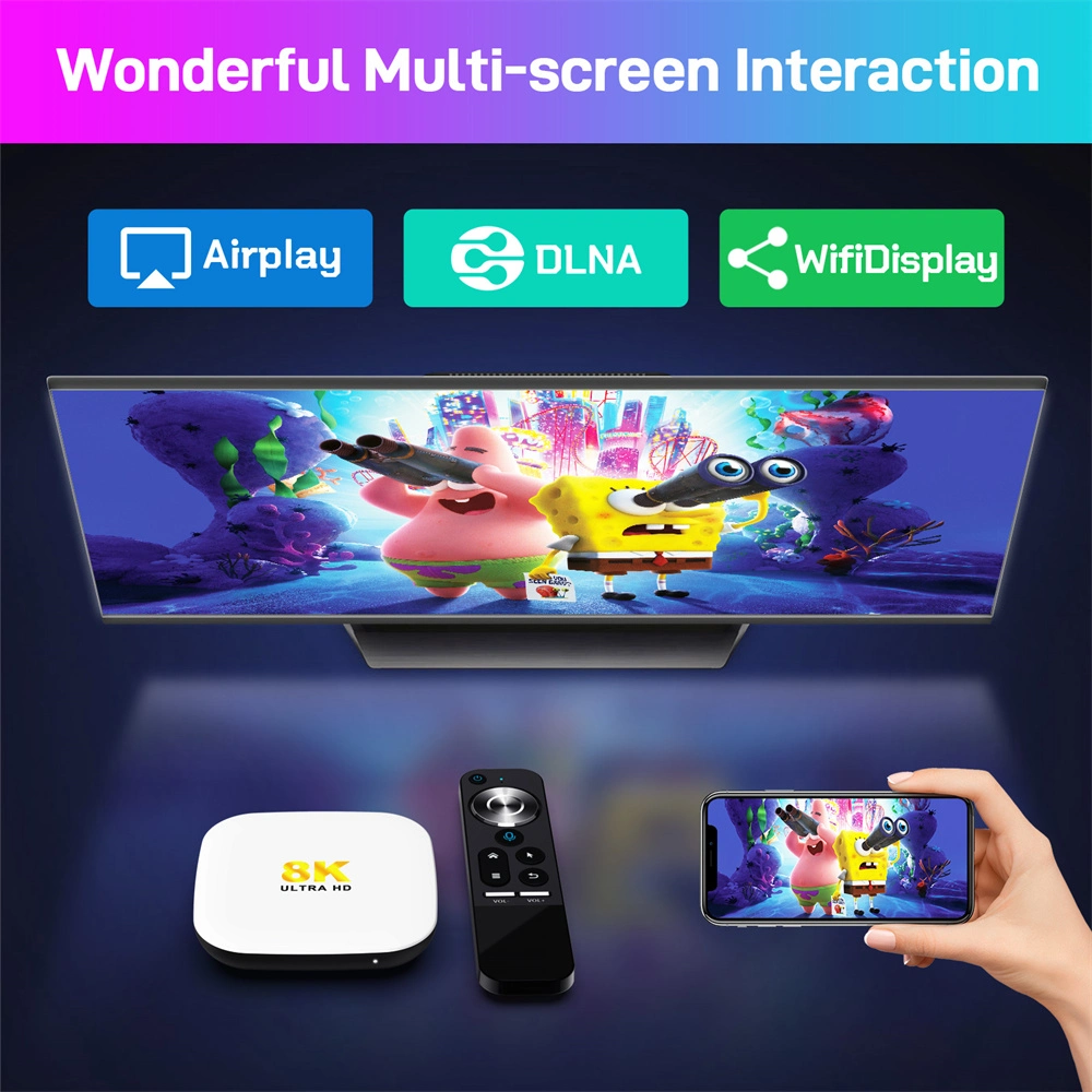 Meilleure boîte TV Android 13 H96 Max M2 WiFi6 4K Boîtier IPTV HD Set Top