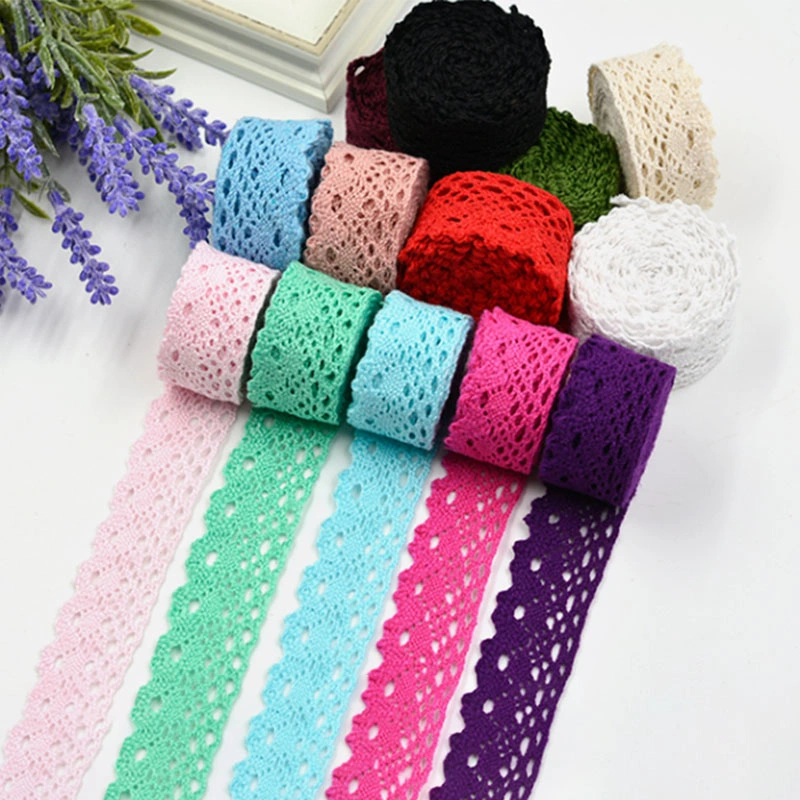 Apparel Accessory Cotton Crochet Lace Trim Bowknots Lace Ribbon