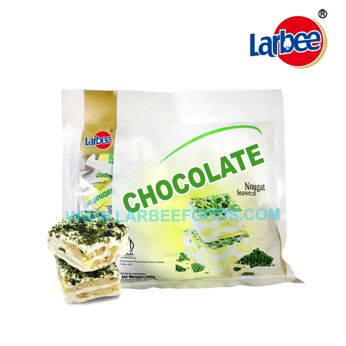 New Launch Larbee Brand 200g Assorted Flavor Nougat in Bag