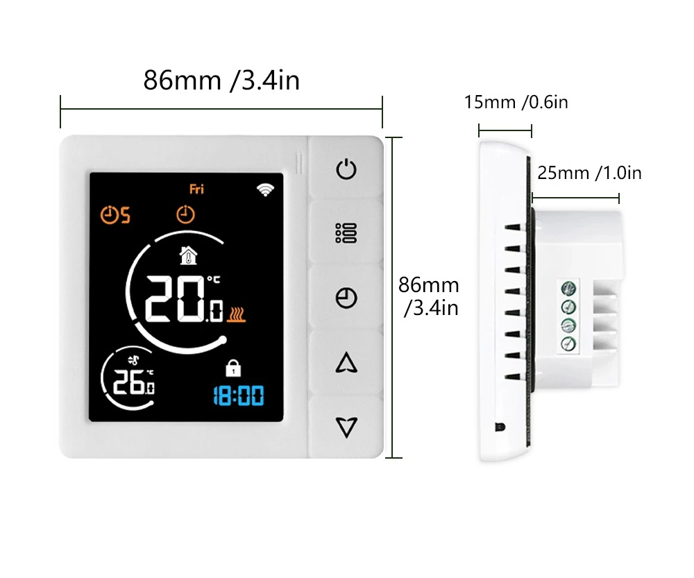 WiFi Smart Thermostat Heating Temperature Controller with Touch Button Work with Alexa Google Home