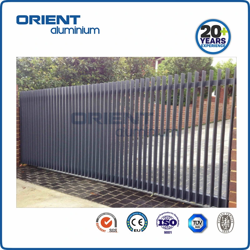 Outdoor Black Top Spearerd 3 Rails Garden Fence Fence Panels