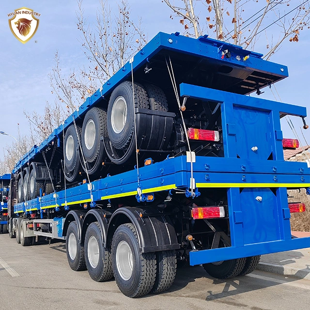 China Manufacture 3 Axle Flatbed Semi Trailer for Sale