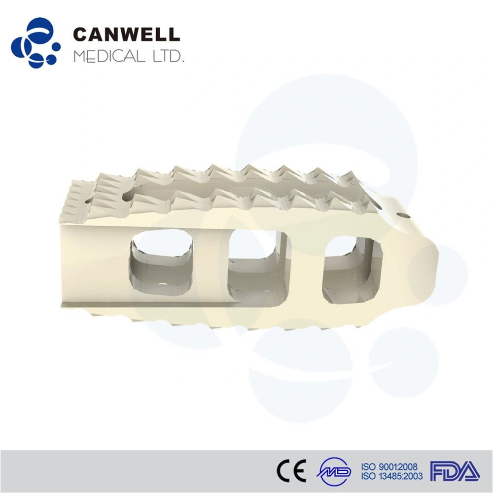 Canwell Posterior Lumbar Interbody Fusion System Peek Plif Cage Instrument with Ce, ISO Certificate Names of Orthopedic Surgical Spine Instrument