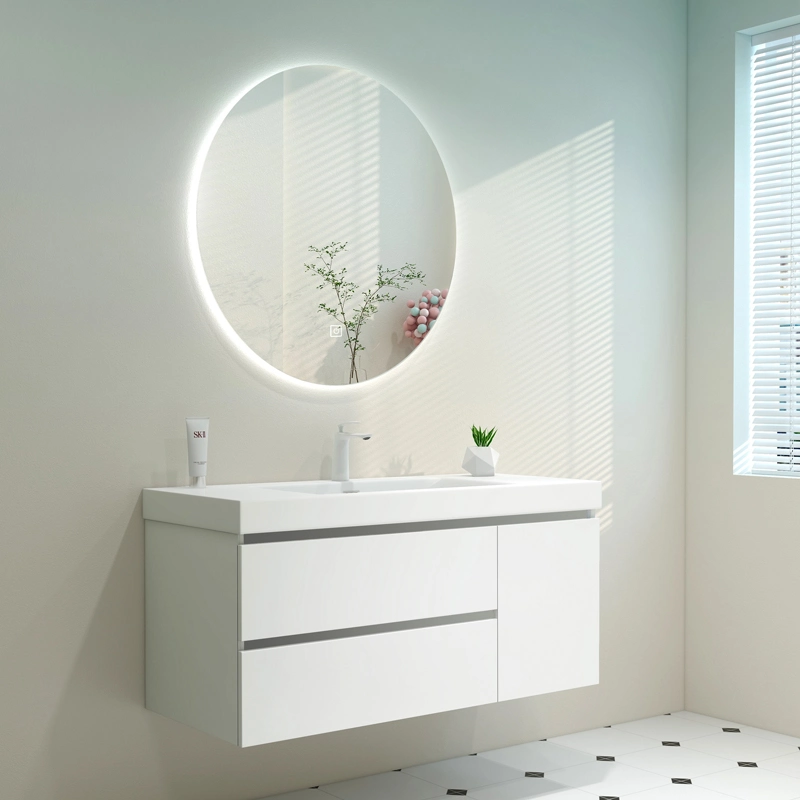 High quality/High cost performance Solid Wood Design Made in China Modern White Bathroom Cabinet Mirror Cabinet Vanity Sets