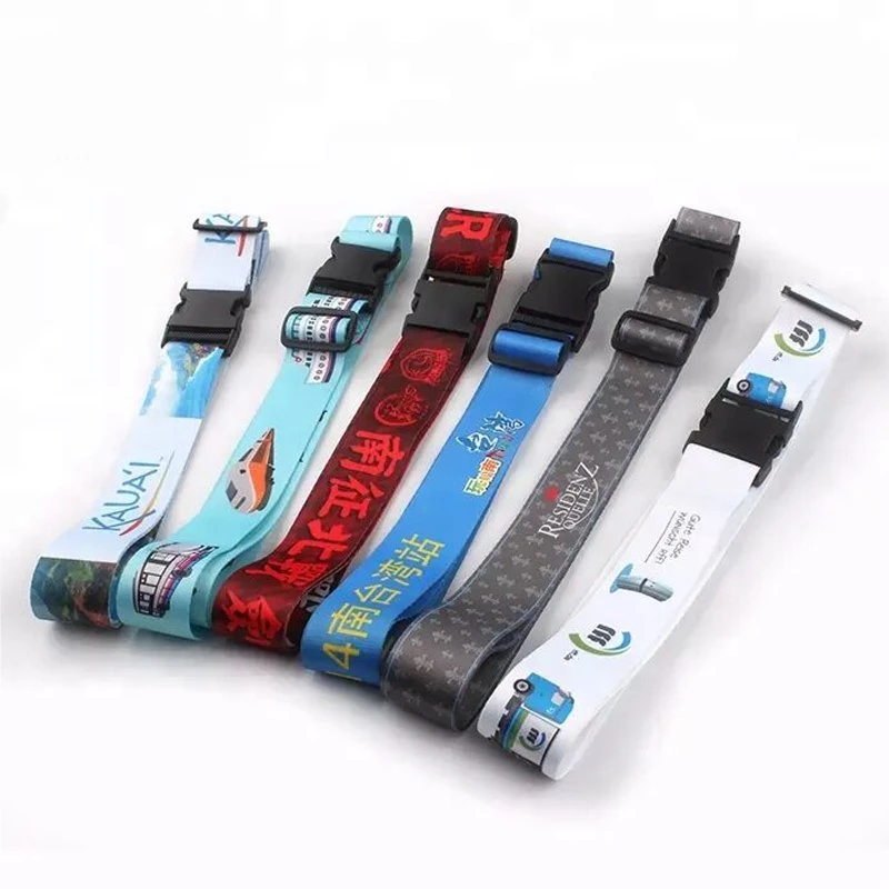 Custom Logo Travel Suitcase Belt PP Webbing Sublimation Luggage Strap