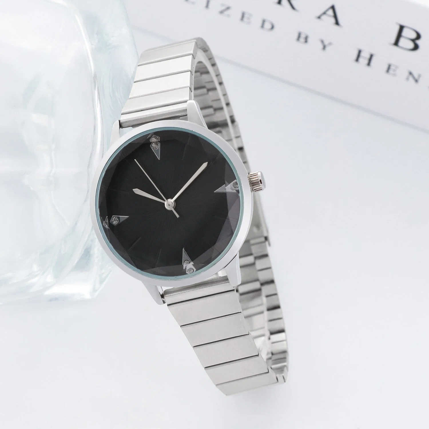 Diseño personalizado de buena calidad de acero inoxidable resistente al agua Women Watch Relojes de Pulsera de moda dama