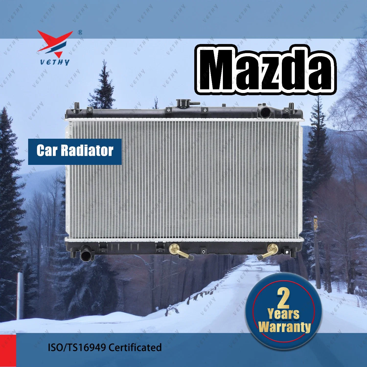 Conception du radiateur Mazda6 : noyau en laiton et procédé de brasage pour un refroidissement optimal au Japon radiateur automobile