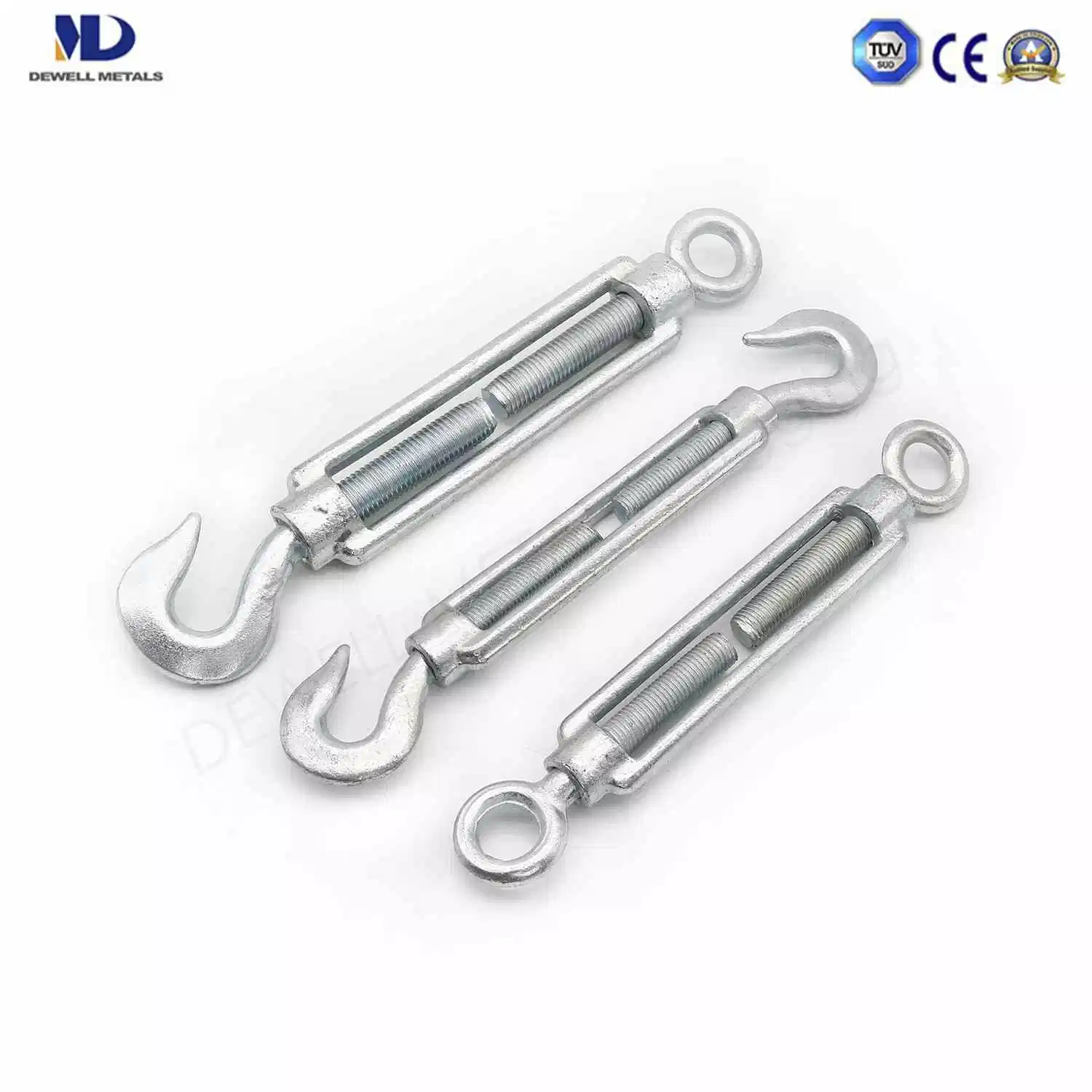 Galv. Drop Forged Carbon Steel DIN1480 Turnbuckles with Hook and Hook