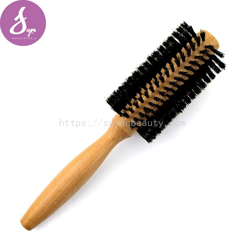 FSC Wood Handle Round Hair Dressing Styling Brush