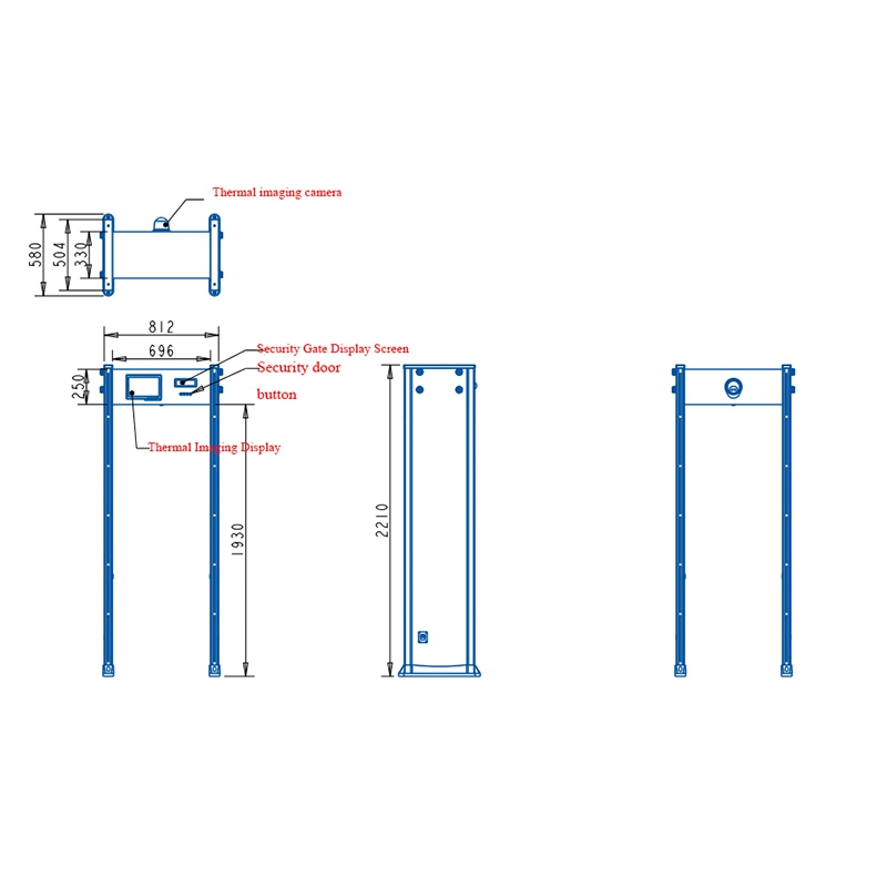 Detectors Zones Round Portable 6 33 Pole Wholesale/Supplier Uniqscan CCTV Junhong 18 Single Walk Through Metal Detector