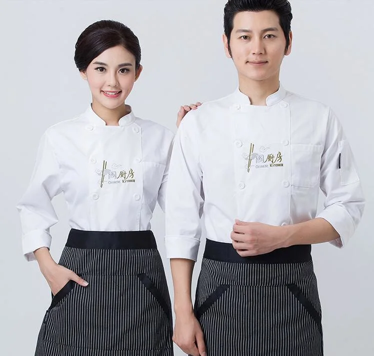 Long Sleeve Short Sleeve OEM Customized Hotel Restaurant Chef Jacket Clothing Coat Factory Supply Kitchen Chef Uniforms