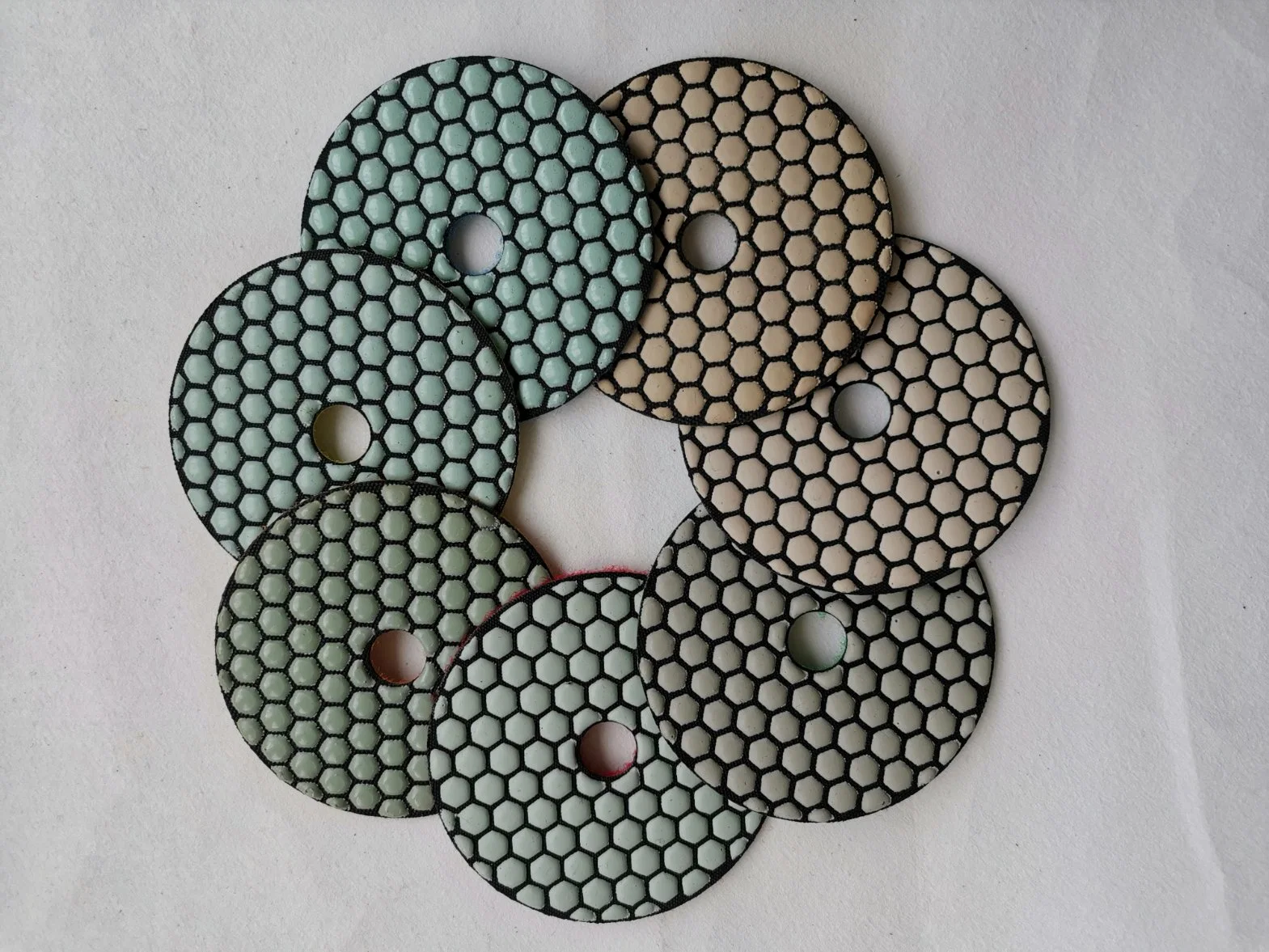 Blue, Green, Yellow, Gray, Red Diamond Polishing Pads for Marble and Granite