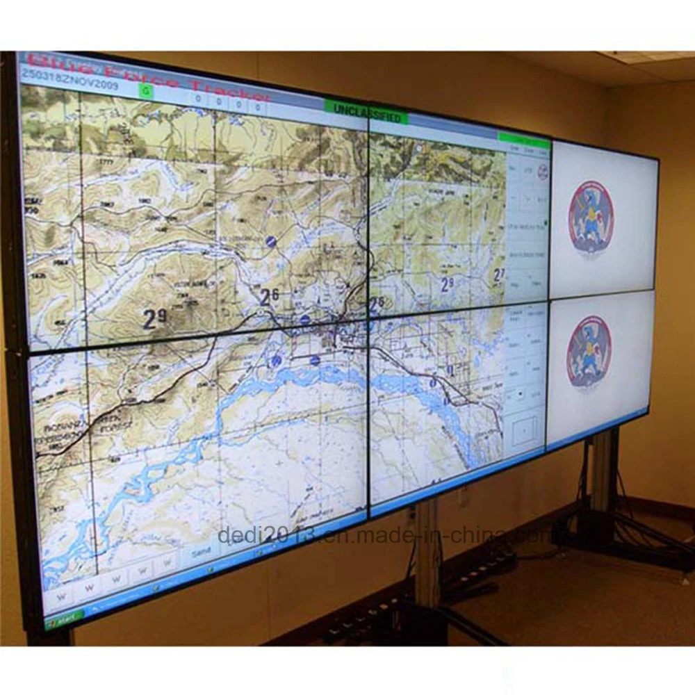 شاشة عرض حائط فيديو LCD 55 بوصة للتثبيت على الحائط بدقة 4K 3840 × 2160 وإضاءة LED خلفية