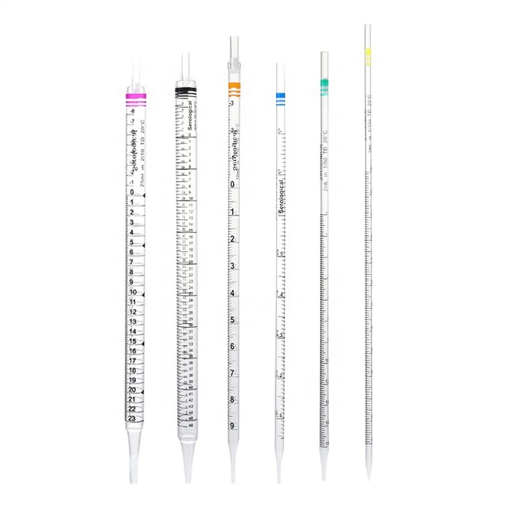 Laboratory Plastic Disposable Sterile Graduated Individually Wrapped 1ml 2ml 5ml 10ml 25ml Serological Pipette