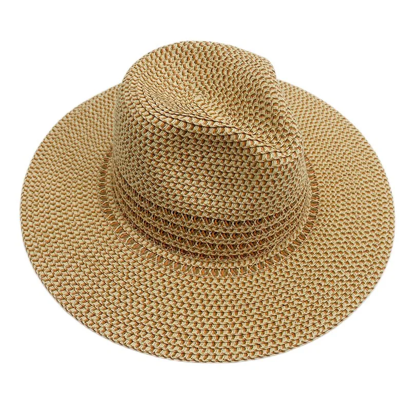 La corona de la moda de alta calidad tejen sombreros de Paja el verano de la mujer sombrero de papel