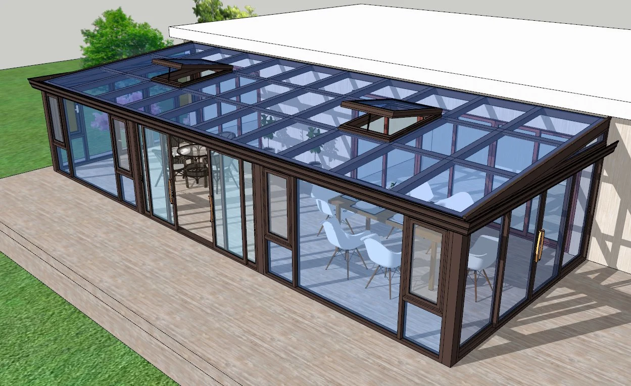 Practical Laminated Glass Aluminum Conservatory Garden Room|Aluminium Greenhouse|Aluminum Frame Winter Garden