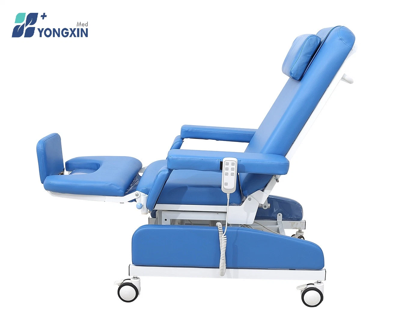 Yxz-0938 Chaise de don de sang électrique de luxe, Chaise utilisée dans la salle de dialyse de l'hôpital, Chaise d'infusion électrique et manuelle.