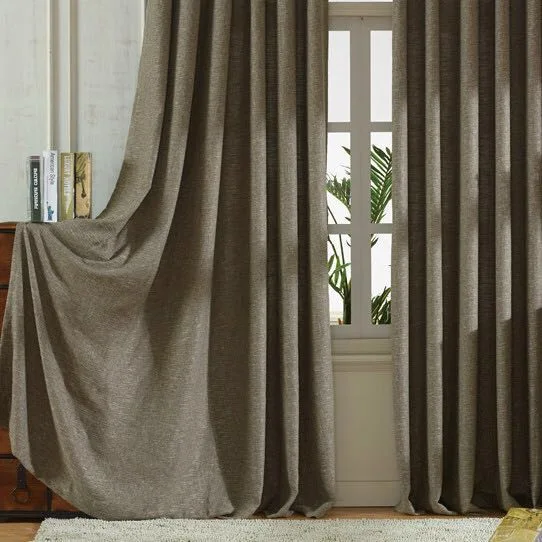 Hot Sale Burlap Curtain Wholesale/Supplier Furniture Textile 100% Linen Knitted Fabric