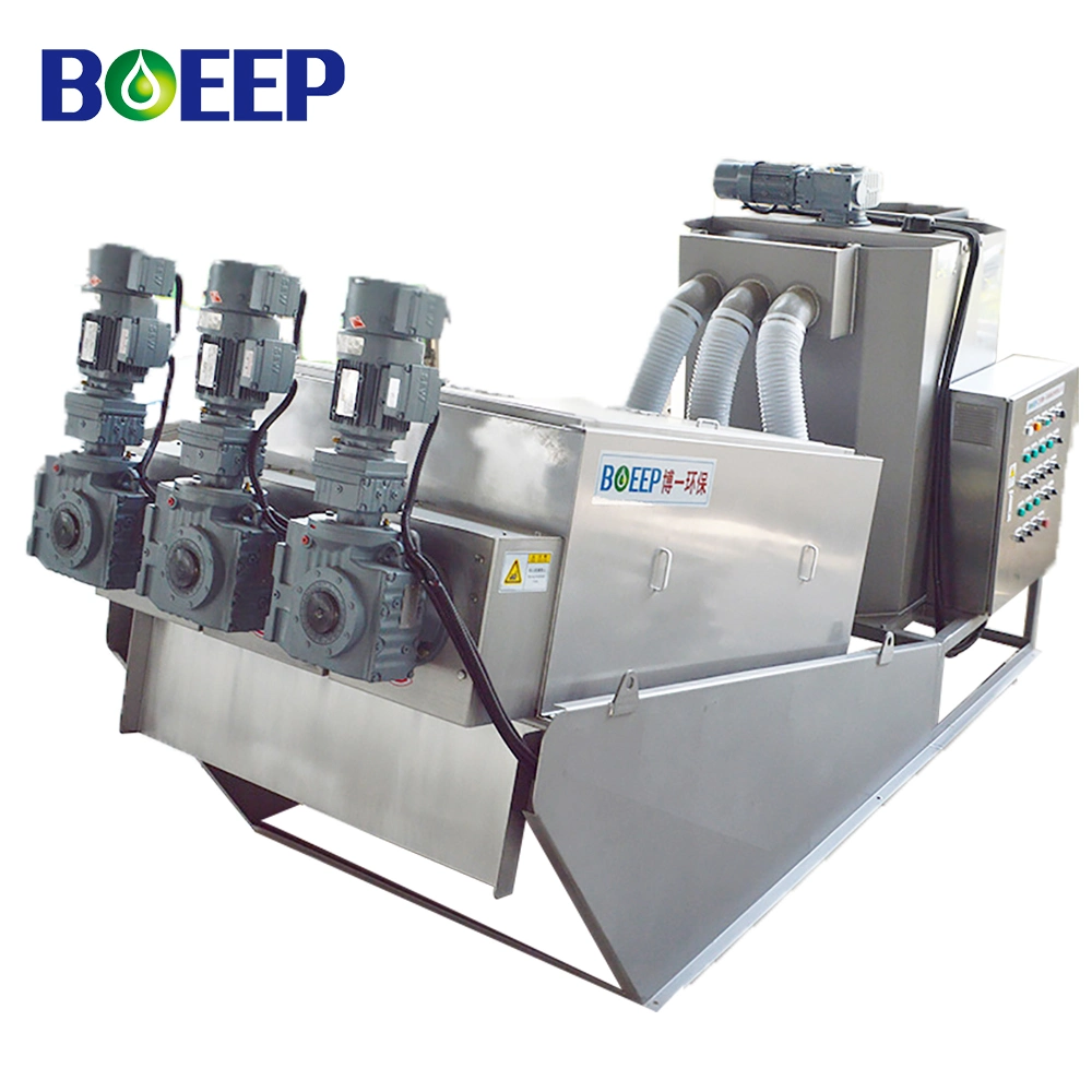 Automatic Screw Sludge Dewatering Machine Used in Wastewater Treatment Plant Process