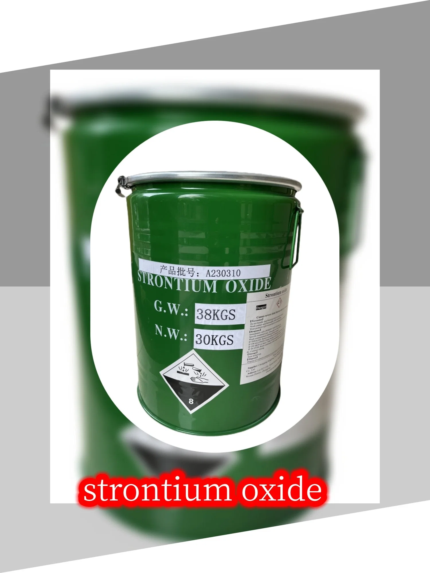 Strontium Oxide Sro Mainly Used in The Manufacture of Fireworks, Pigments and The Pharmaceutical Industry