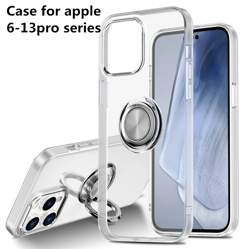 Mayorista a prueba de golpes Anti-Scratch Armor TPU+PC Metal Ring Car Teléfono móvil Funda para teléfono móvil para iPhone 11-13 PRO Max Para Xiaomi