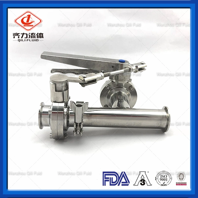 Stainless Steel Hand Operated Equal Tee Butterfly Valve